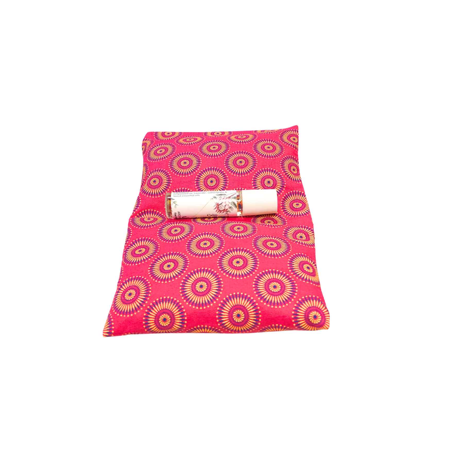 AromaHeat Eye Pillow Happy Pink Shweshwe