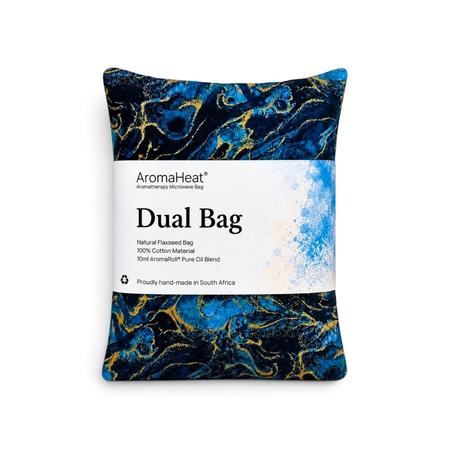 AromaHeat 900g Microwave Bag - Navy & Gold Relief