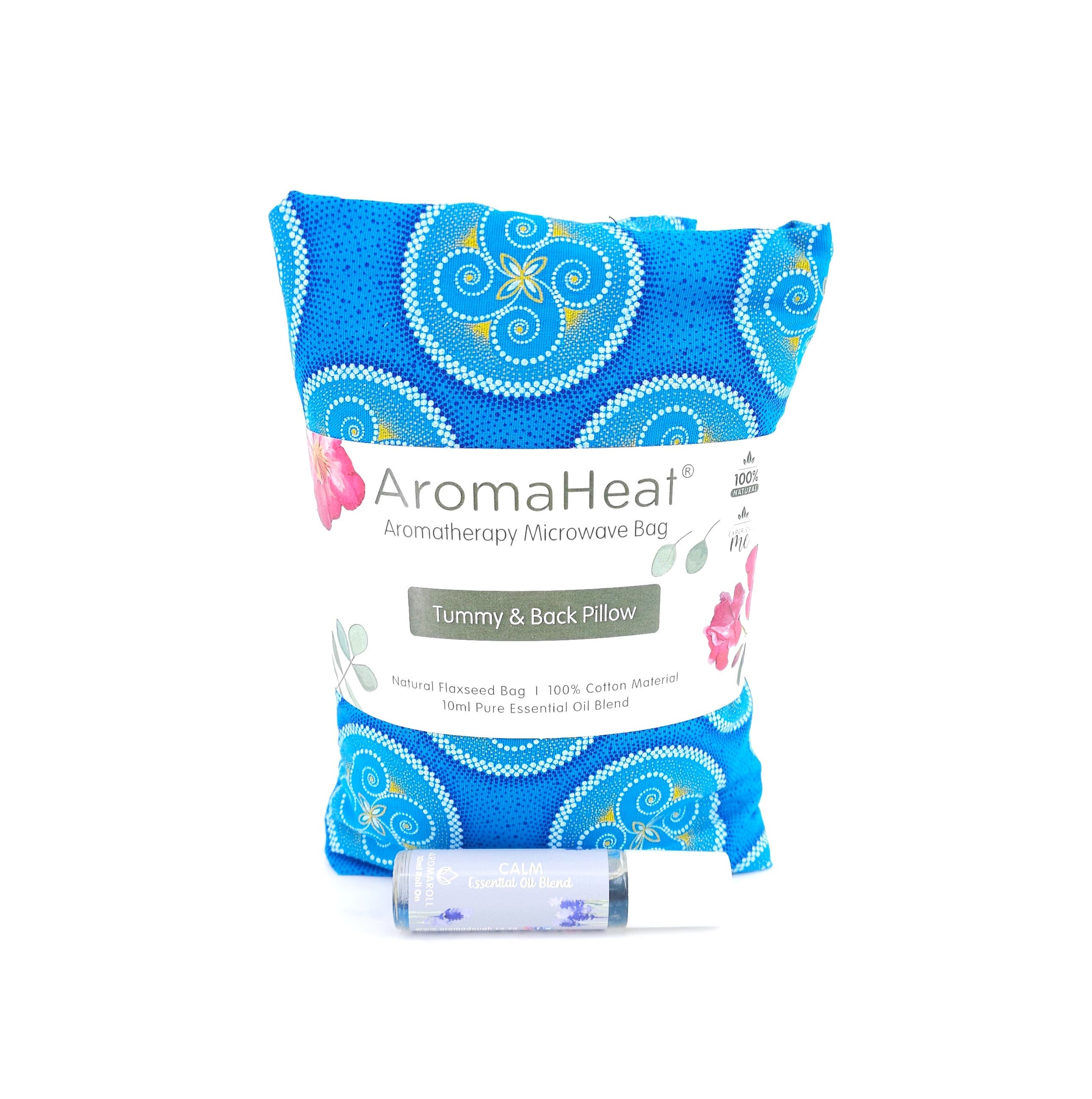 AromaHeat Calm Microwave Bag - Shweshwe Blue