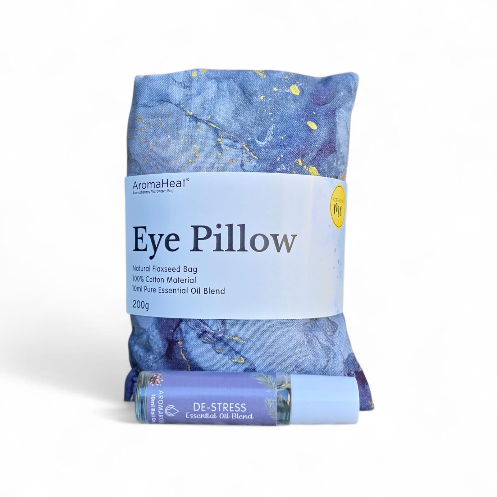 300g AromaHeat Eye Pillow - Purple & Gold DeStress