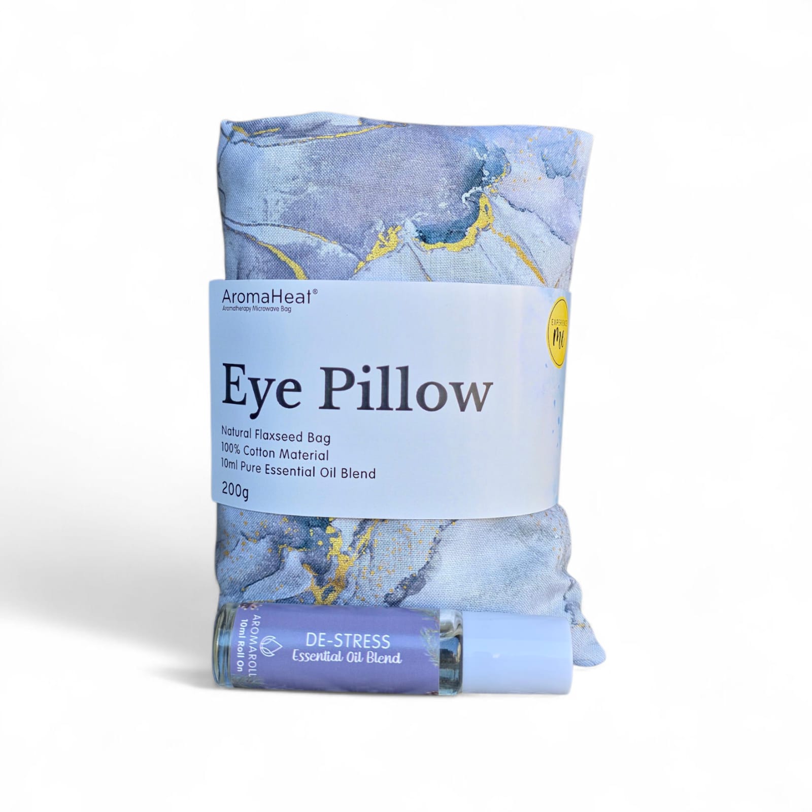 300g AromaHeat Eye Pillow - Grey, Lavender & Gold DeStress