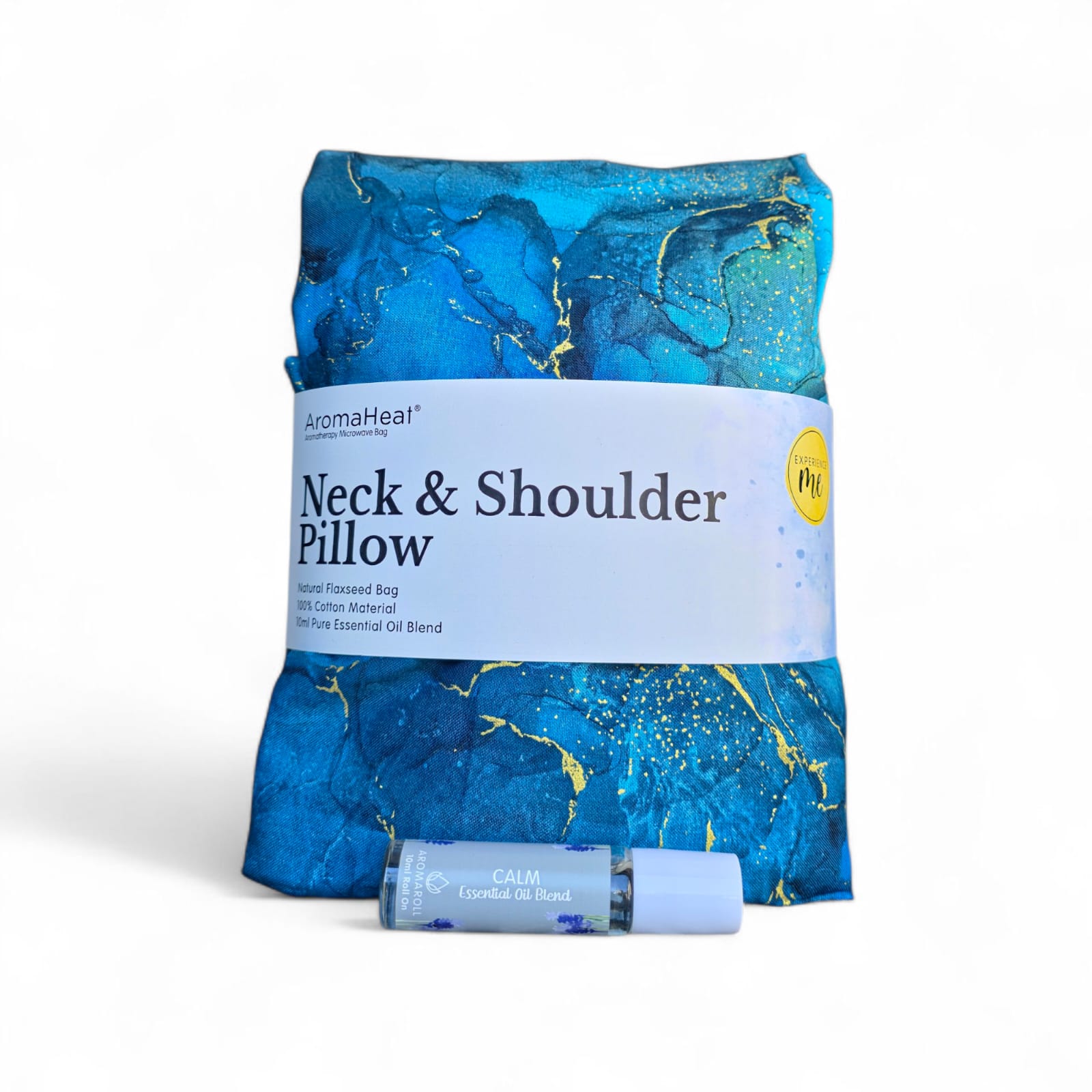 AromaHeat Neck and Shoulder Microwave Bag - Blue & Gold Calm