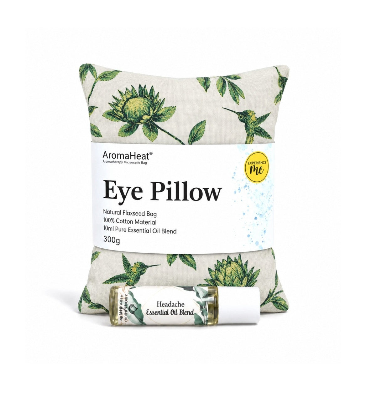 300g AromaHeat Eye Pillow - Green & White Protea Heachache
