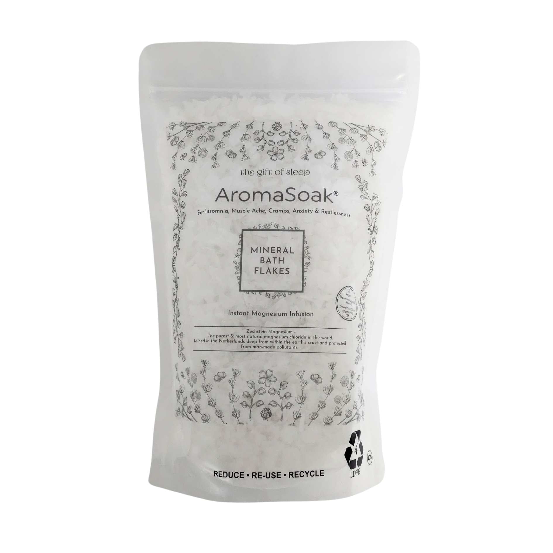 AromaSoak Pure Magnesium Bath Flakes - 1KG