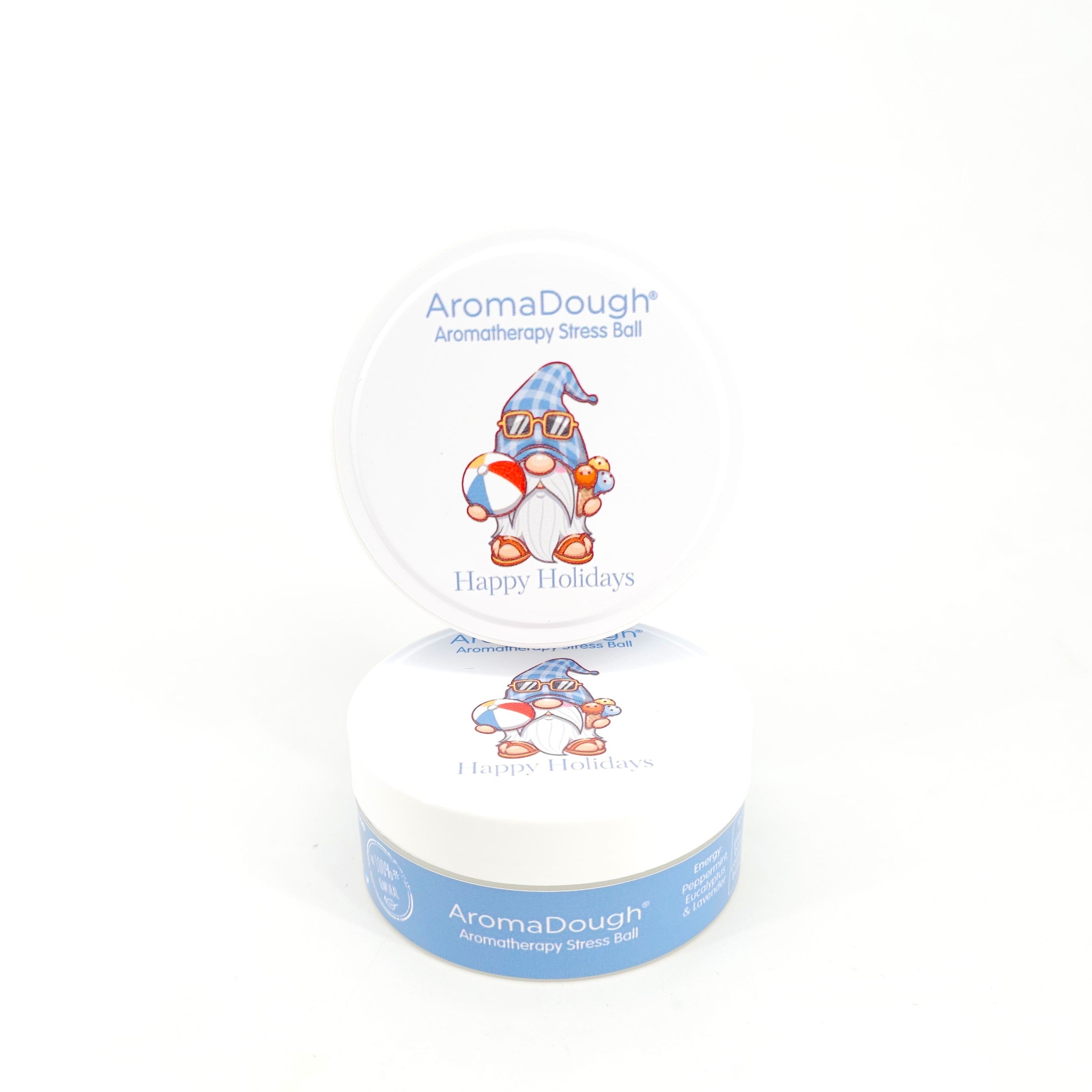 Festive Gnomes Happy Holidays (Blue Version)