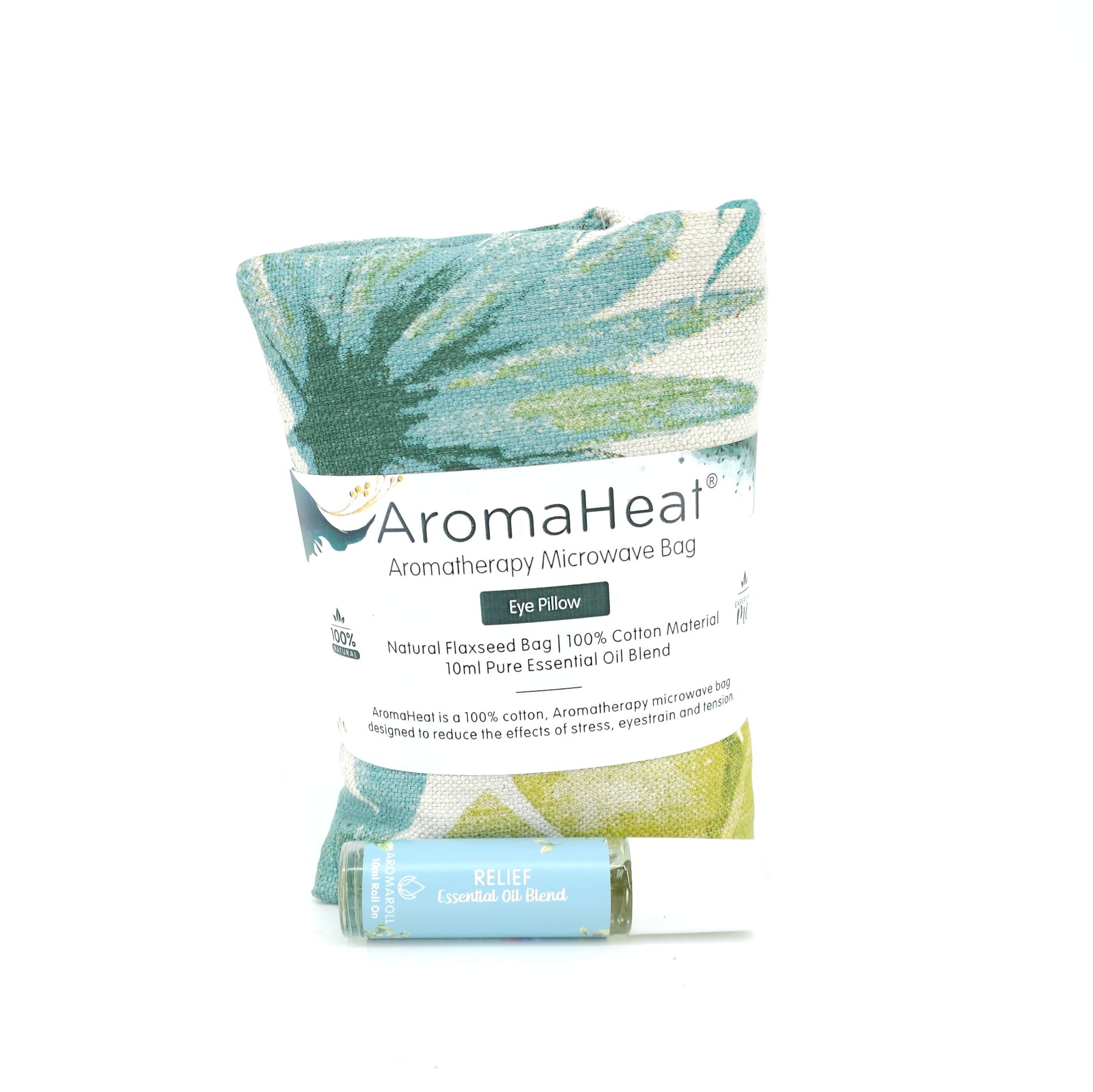 300g AromaHeat Eye Pillow - Leafy Green Pain Relief