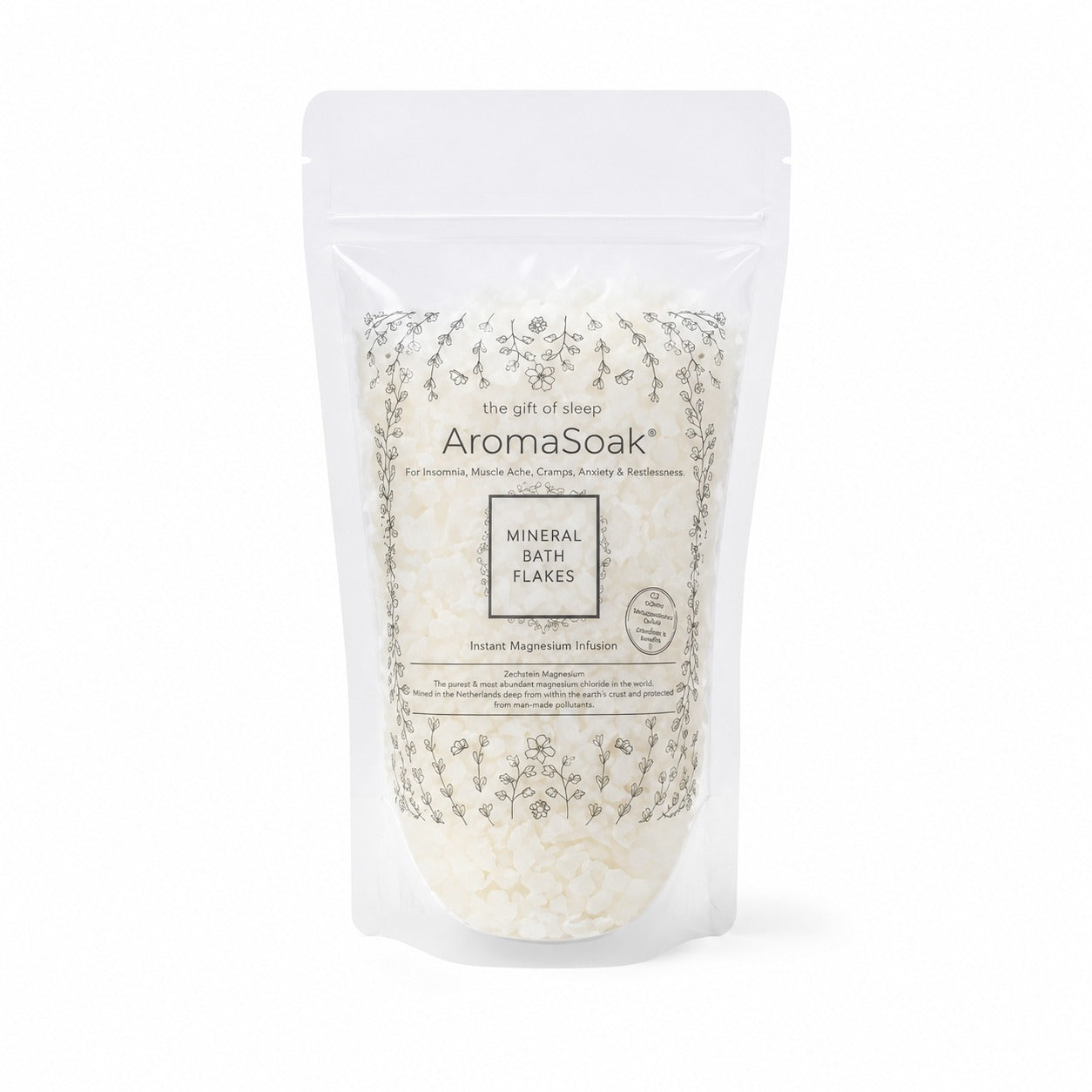 AromaSoak Pure Magnesium Bath Flakes - 400g