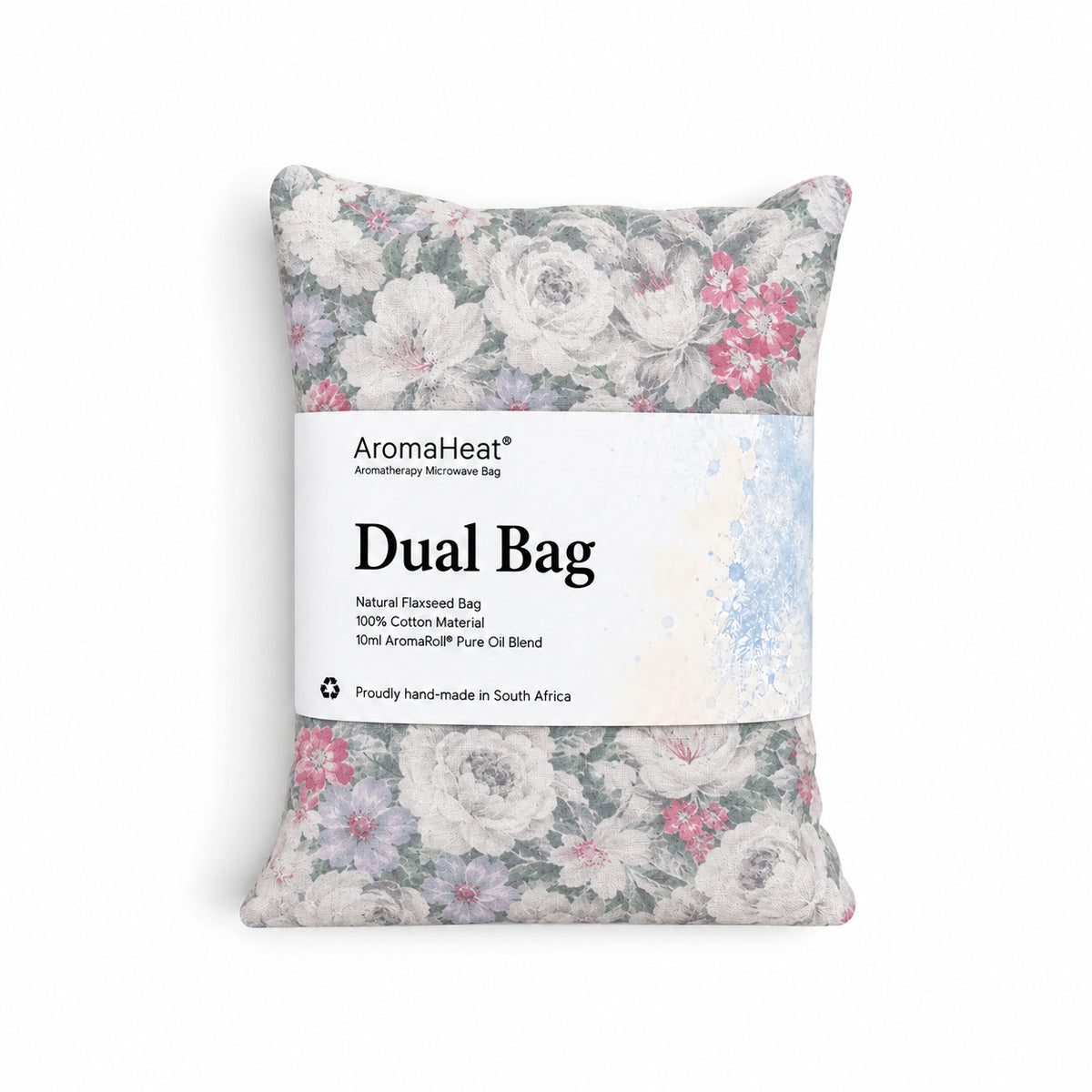 AromaHeat 900g Microwave Bag - Purple & Pink Blooms DeStress