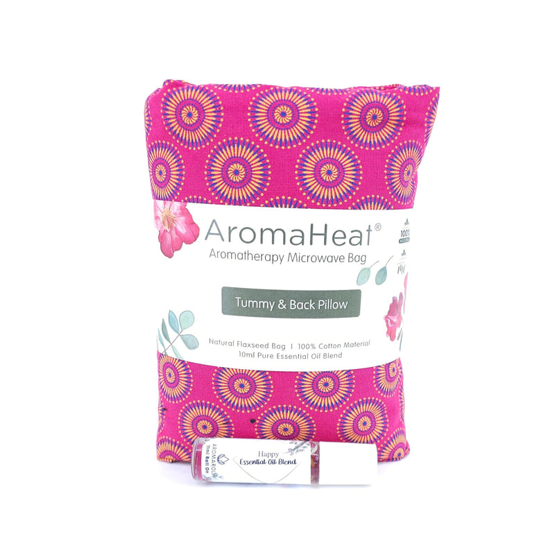 AromaHeat Happy Microwave Bag - Shweshwe Pink