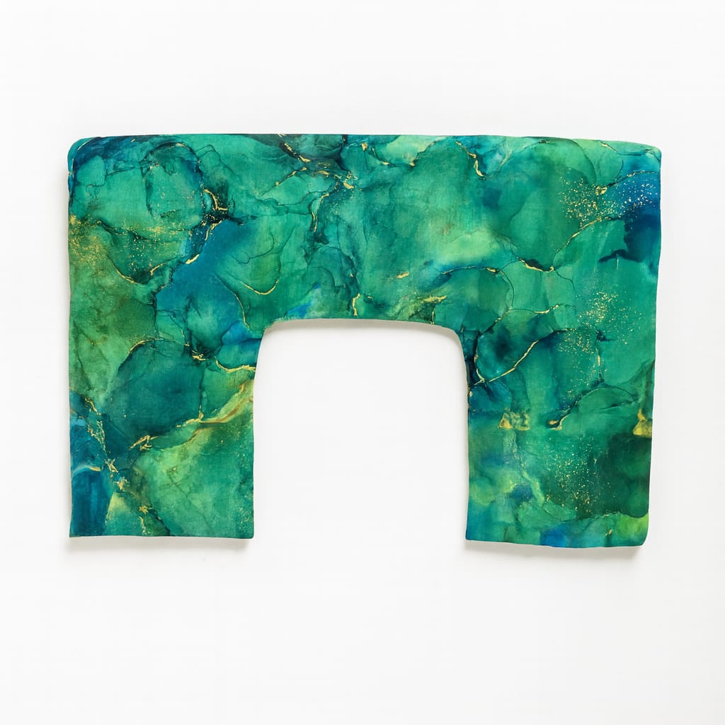 AromaHeat Neck and Shoulder Microwave Bag - Green & Gold Relief