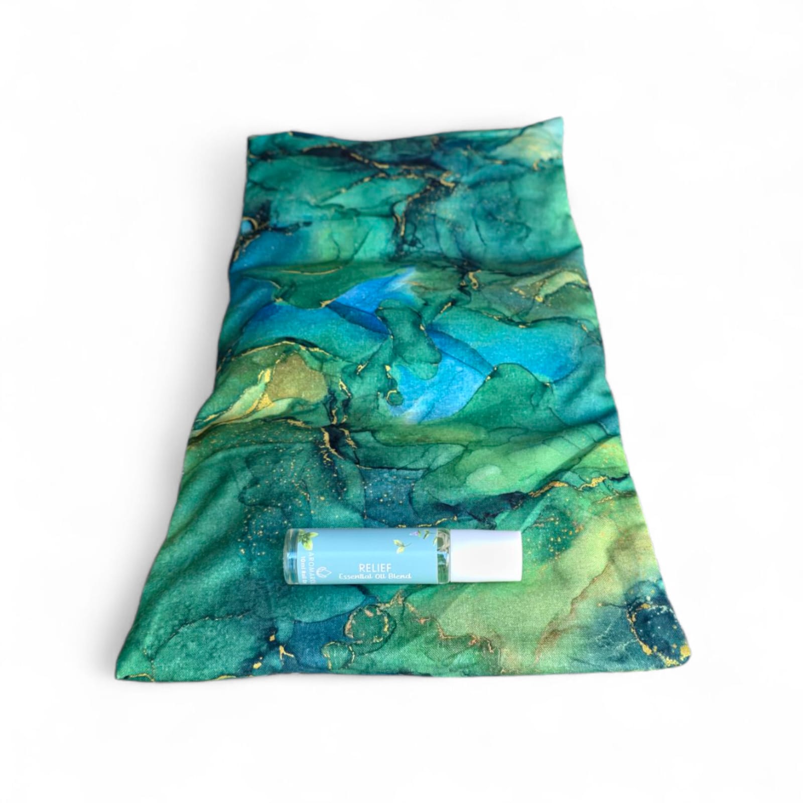 AromaHeat 900g Microwave Bag - Green & Gold Relief