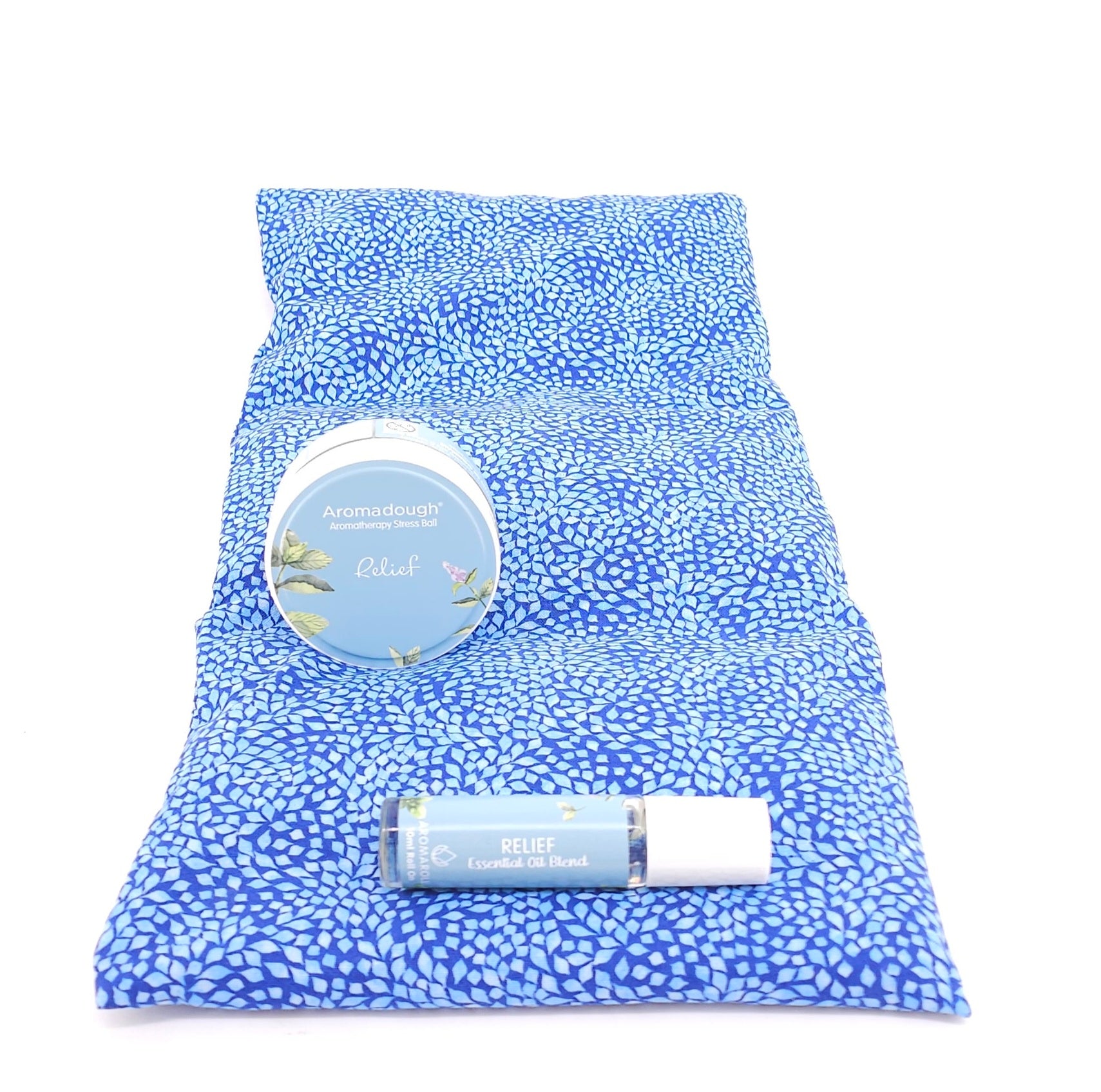 AromaHeat Relief Microwave Bag - Blue Leaf