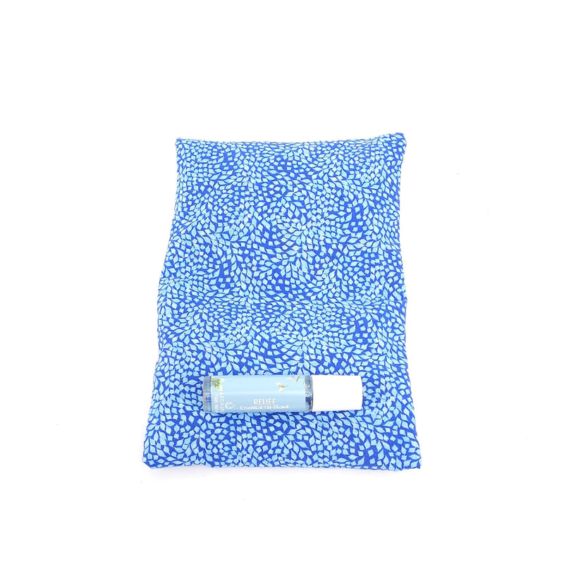 AromaHeat Eye Pillow Pain Relief - Blue Leaf