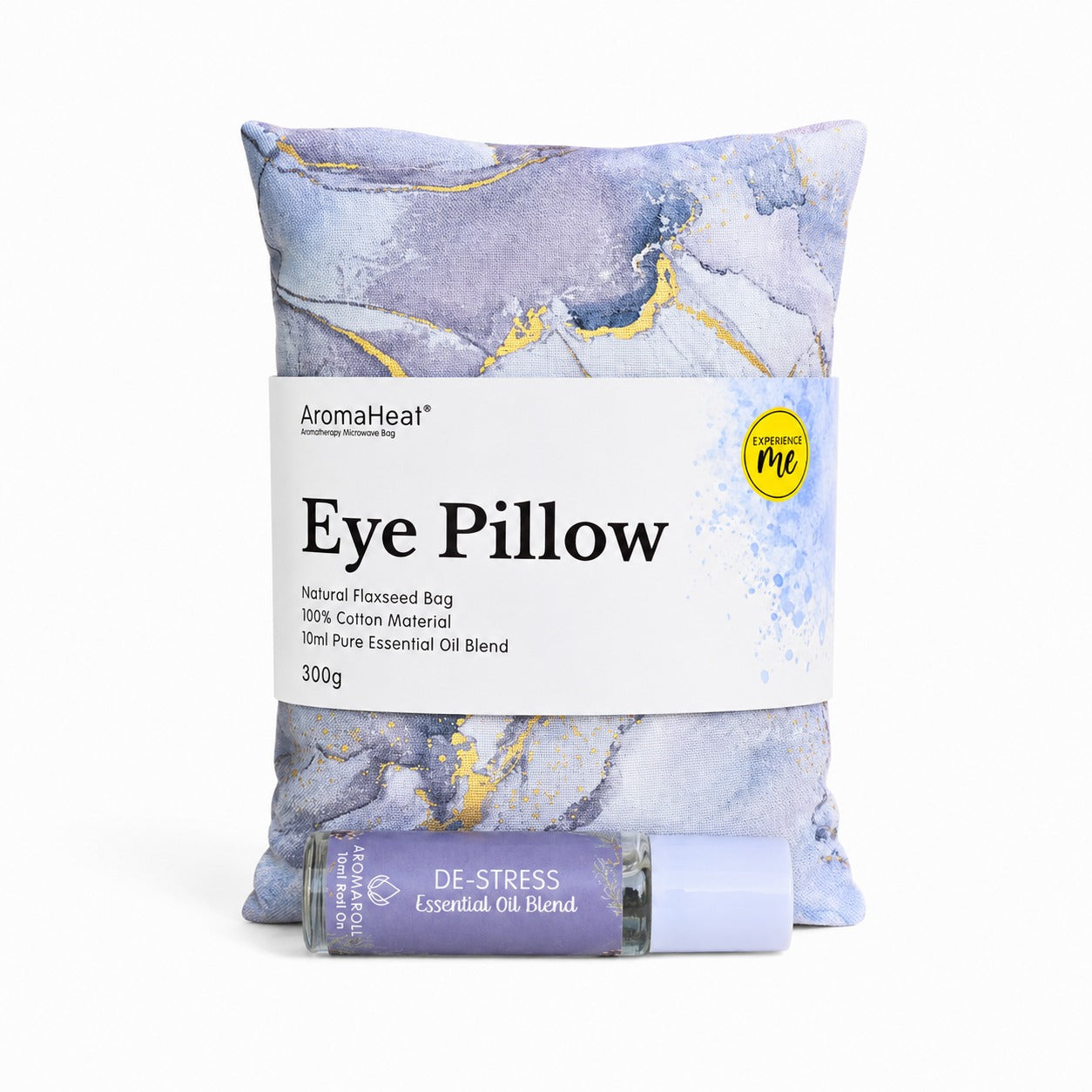 300g AromaHeat Eye Pillow - Grey, Lavender & Gold DeStress
