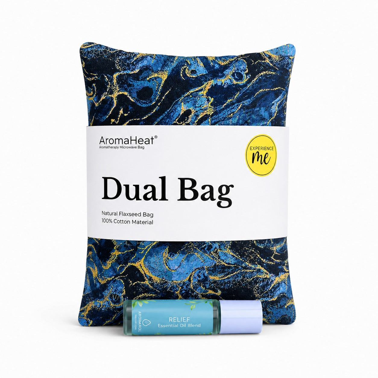 AromaHeat 900g Microwave Bag - Navy & Gold Relief