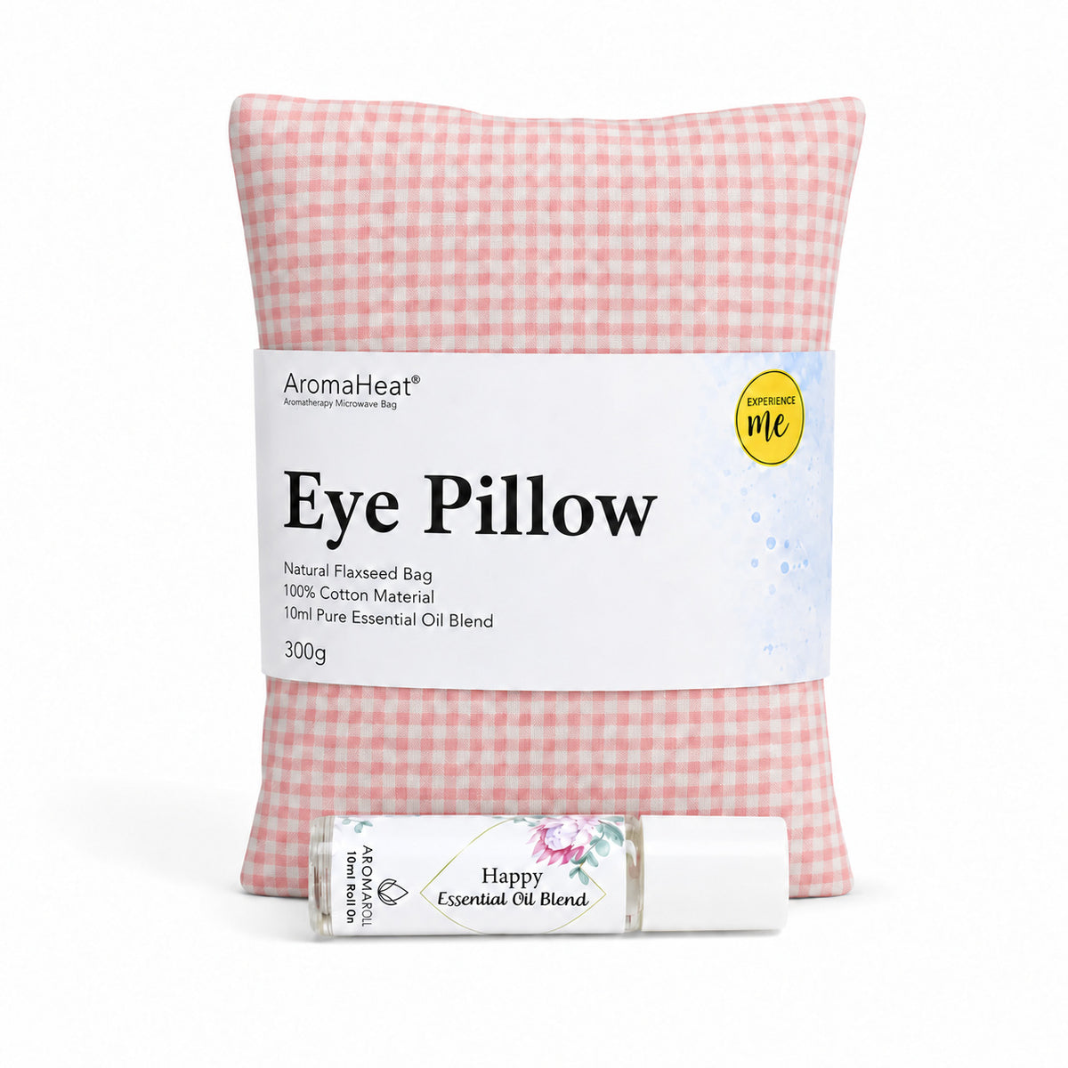 300g AromaHeat Eye Pillow - Pink Gingham Happy