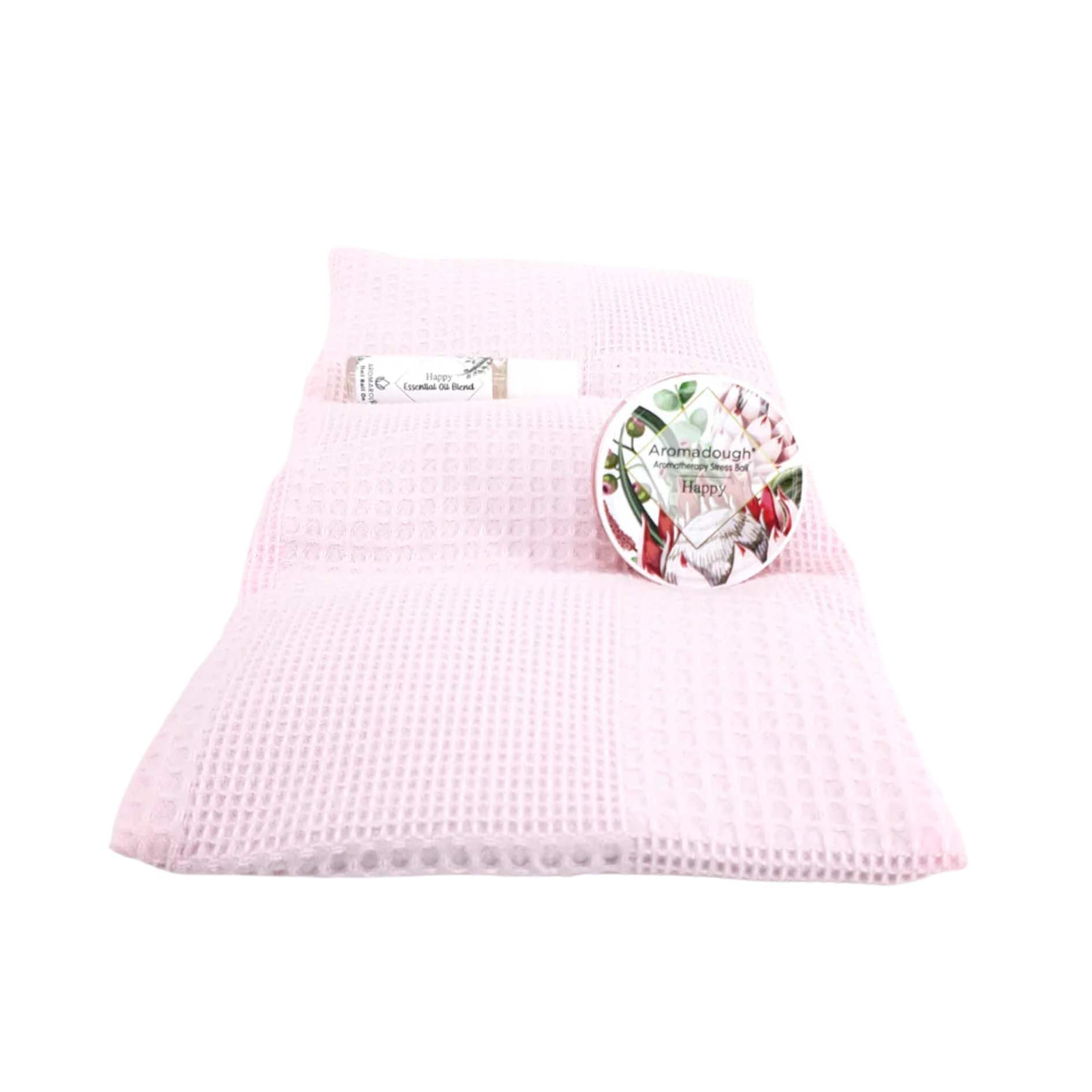 Waffle Weave Happy (Light Pink) - Set 4