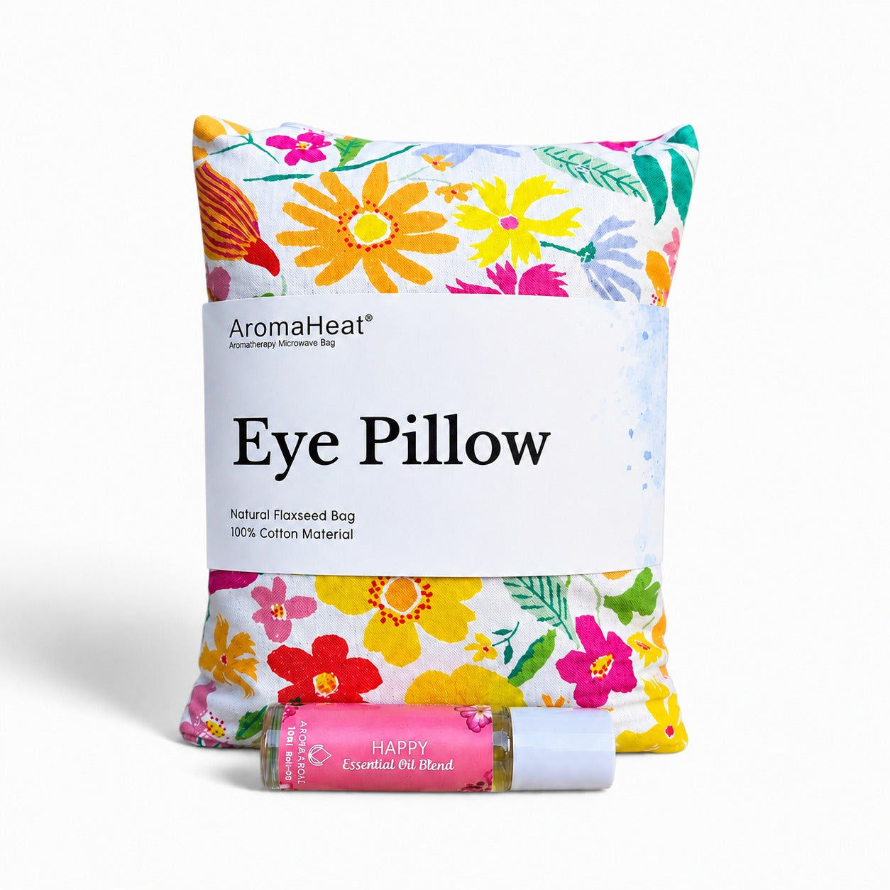 300g AromaHeat Eye Pillow - Soft Summer Flowers Happy