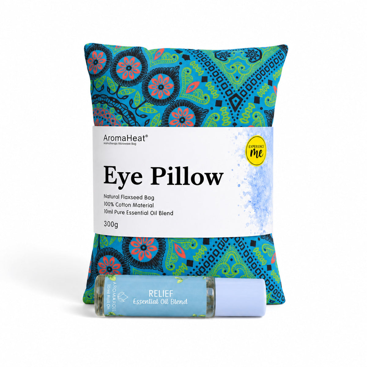300g AromaHeat Eye Pillow - Turquoise Bloom Relief