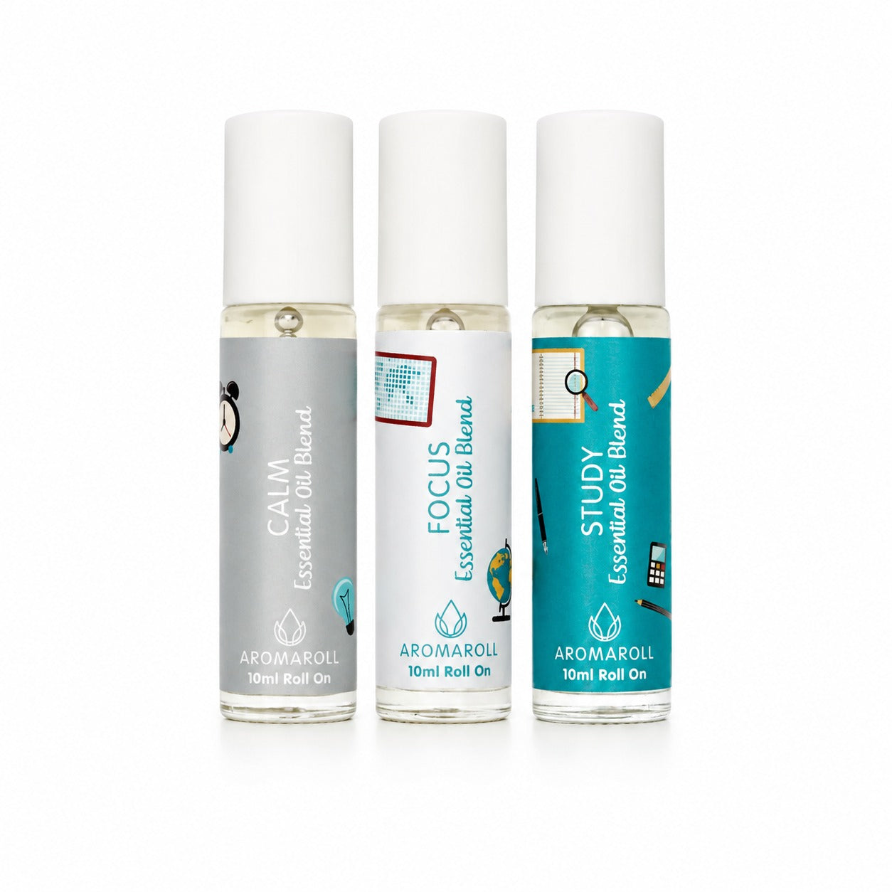 AromaRoll Pure Essential Oil Blend - Student 3 Pack
