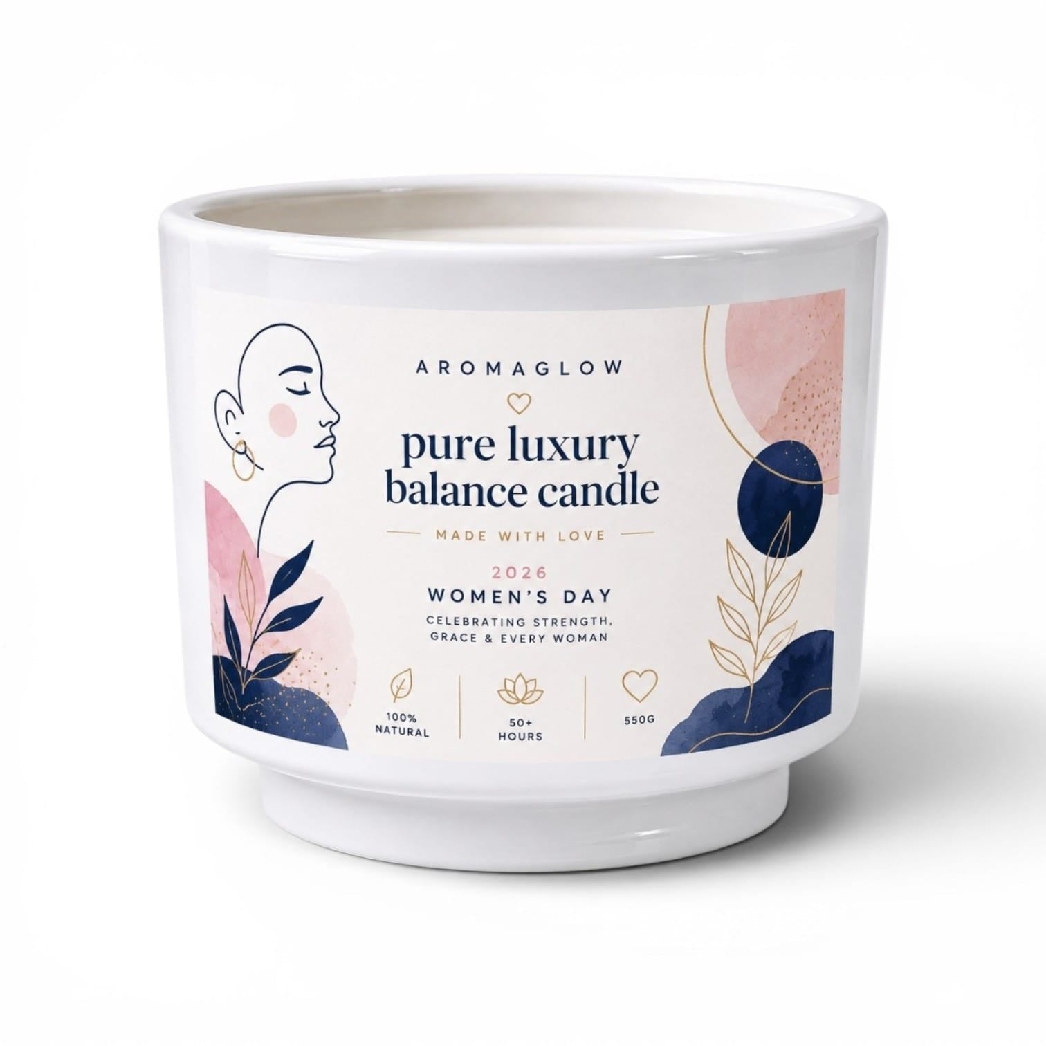 550g Limited Edition AromaGlow Candle - Women's Day